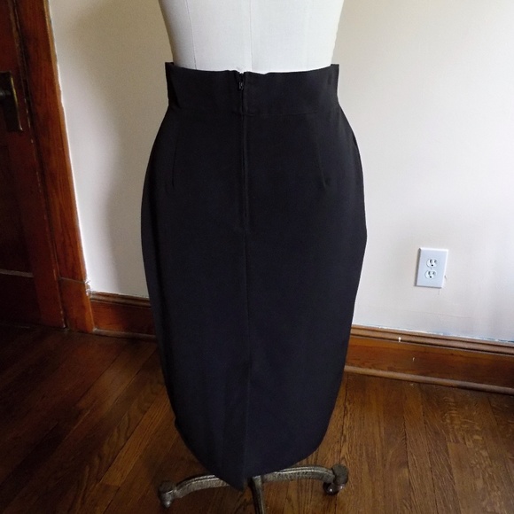 LAST ONE Hemet Retro Pencil Skirt in Black Size M - Picture 5 of 8